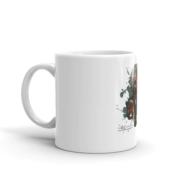 White glossy mug